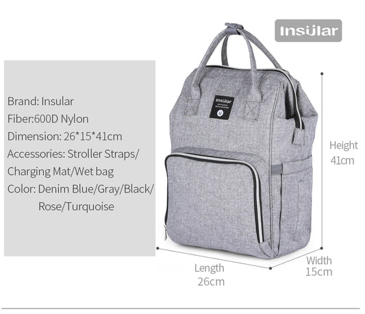 Insular Baby Diaper Bag Backpack